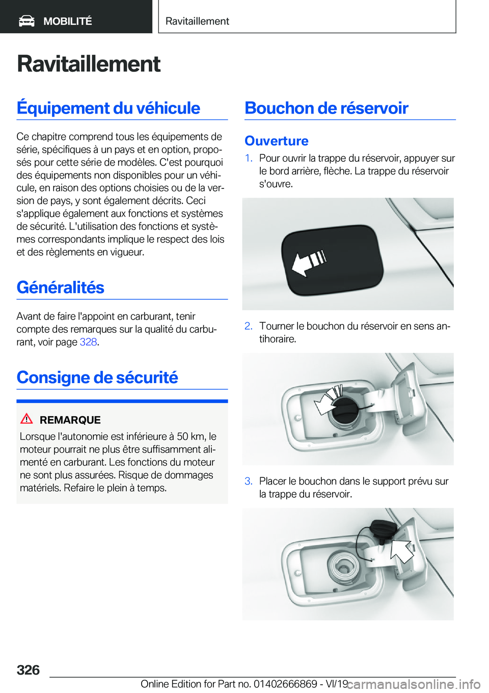 BMW X4 M 2020  Notices Demploi (in French) �R�a�v�i�t�a�i�l�l�e�m�e�n�t�