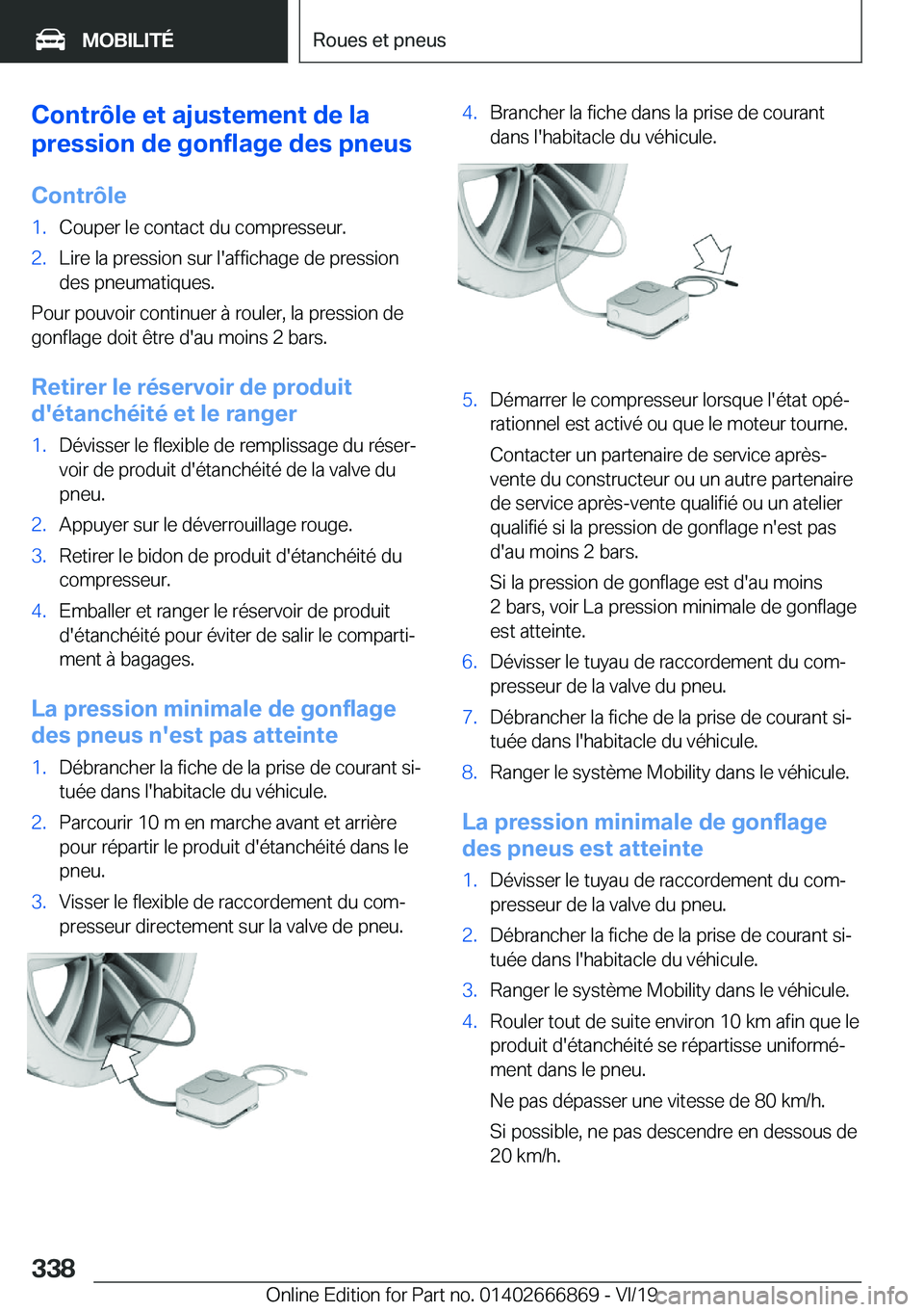 BMW X4 M 2020  Notices Demploi (in French) �C�o�n�t�r�