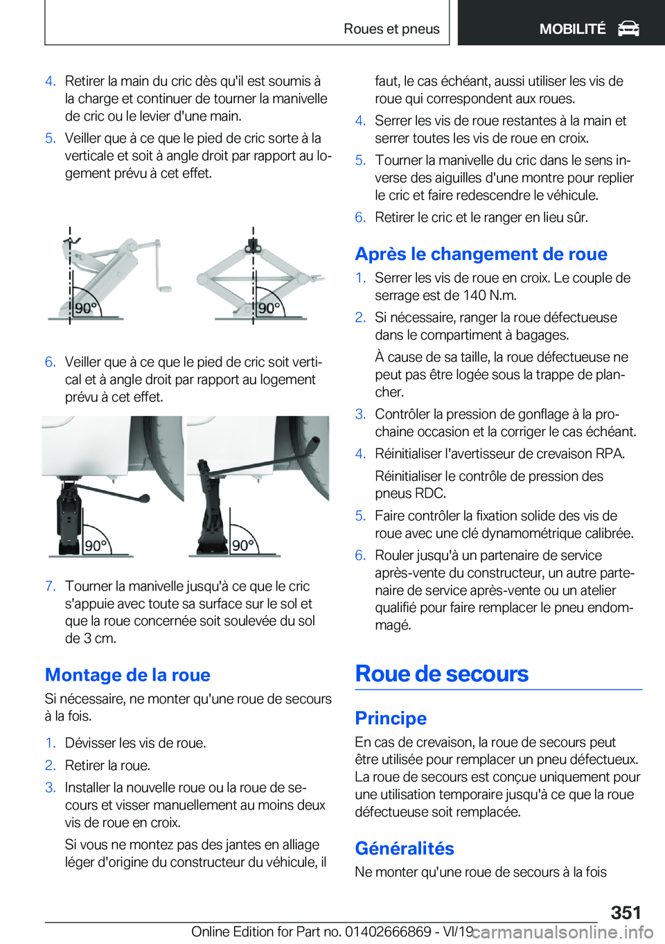 BMW X4 M 2020  Notices Demploi (in French) �4�.�R�e�t�i�r�e�r��l�a��m�a�i�n��d�u��c�r�i�c��d�è�s��q�u�'�i�l��e�s�t��s�o�u�m�i�s��