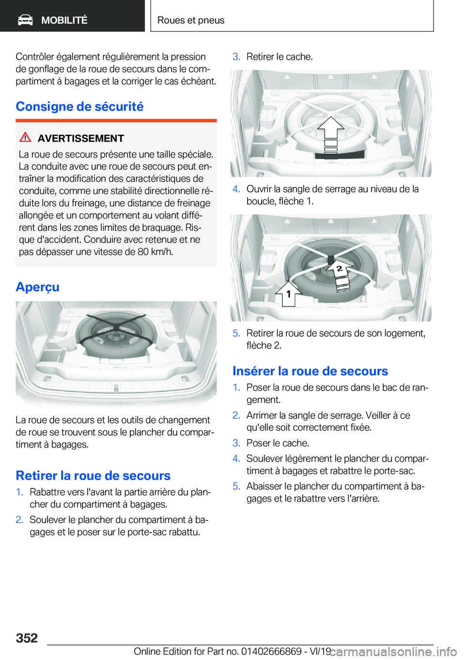 BMW X4 M 2020  Notices Demploi (in French) �C�o�n�t�r�