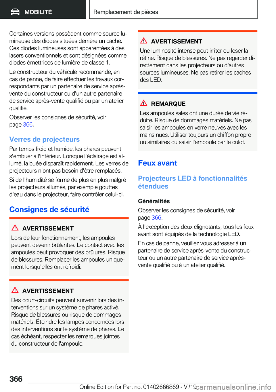BMW X4 M 2020  Notices Demploi (in French) �C�e�r�t�a�i�n�e�s��v�e�r�s�i�o�n�s��p�o�s�s�è�d�e�n�t��c�o�m�m�e��s�o�u�r�c�e��l�uj
�m�i�n�e�u�s�e��d�e�s��d�i�o�d�e�s��s�i�t�u�é�e�s��d�e�r�r�i�è�r�e��u�n��c�a�c�h�e�.
�C�e�s��d�i�o�