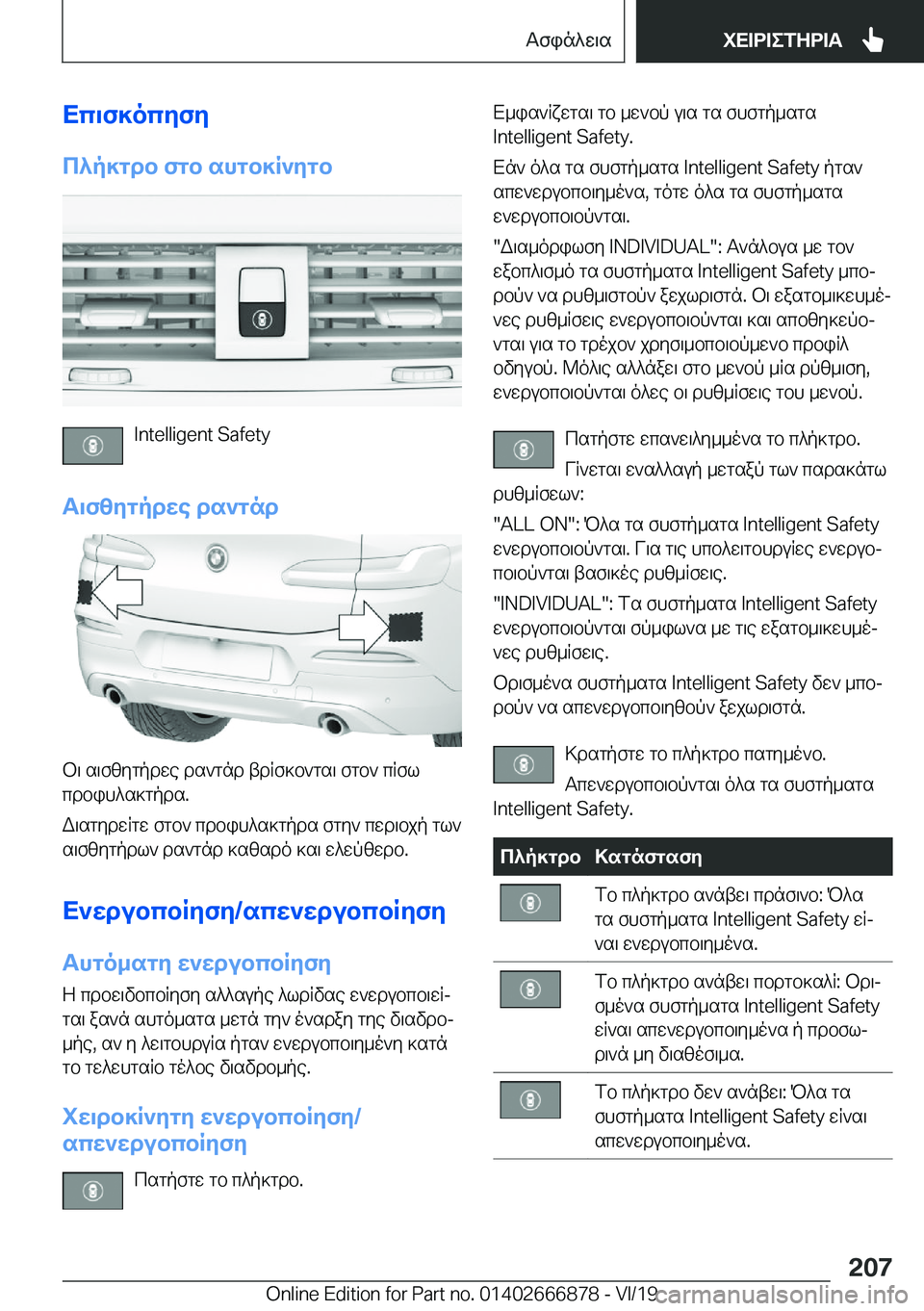 BMW X4 M 2020  ΟΔΗΓΌΣ ΧΡΉΣΗΣ (in Greek) Xc\f]ocyfy
c^p]gdb�fgb�shgb]R`ygb
�I�n�t�e�l�l�i�g�e�n�t��S�a�f�e�t�y
T\fzygpdwe�ds`gnd
b\�s\fzygpdwe�ds`gnd�tdRf]b`gs\