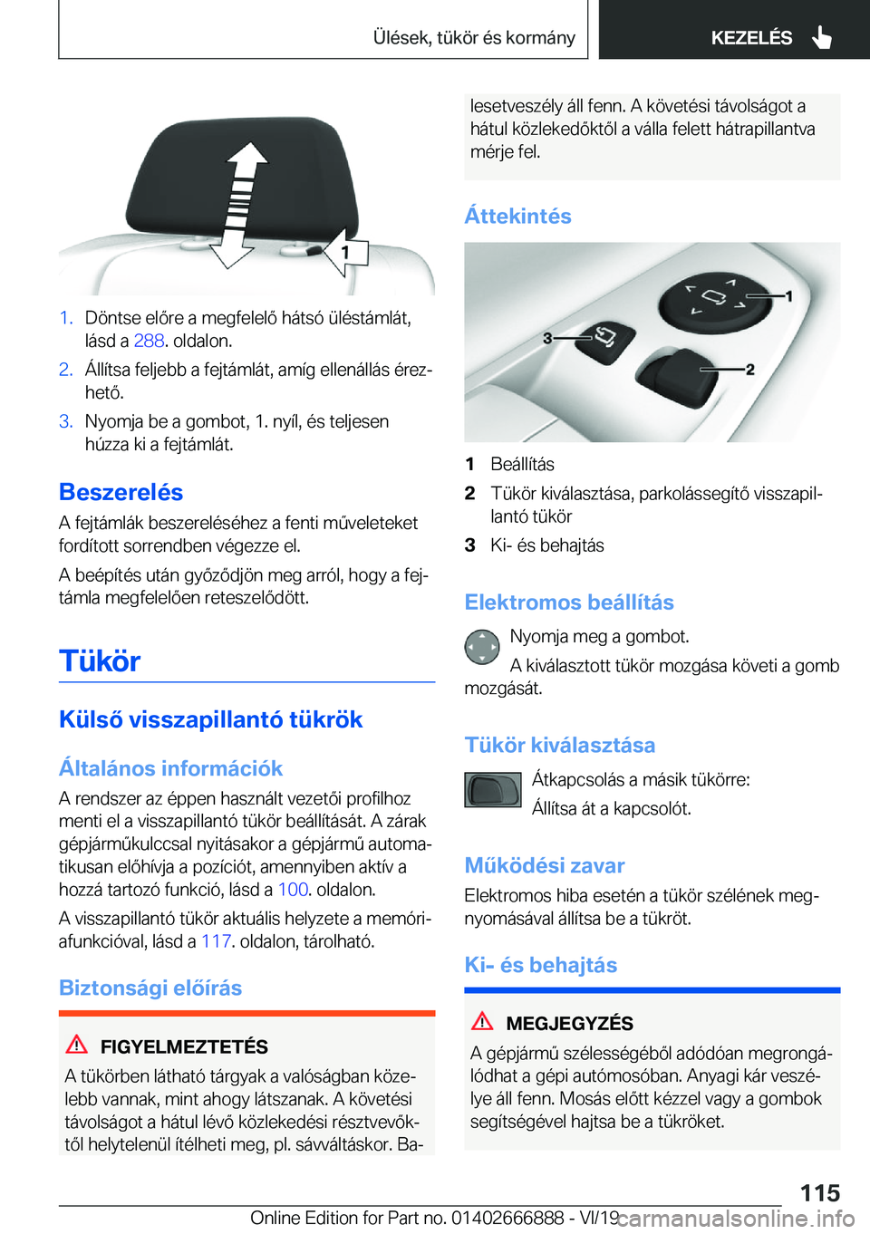 BMW X4 M 2020  Kezelési útmutató (in Hungarian) �1�.�D�