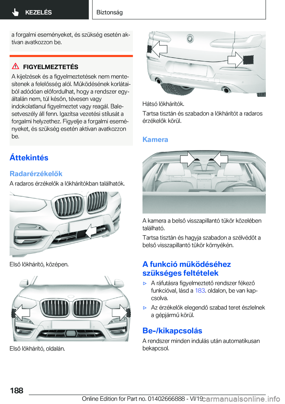 BMW X4 M 2020  Kezelési útmutató (in Hungarian) �a��f�o�r�g�a�l�m�i��e�s�e�m�