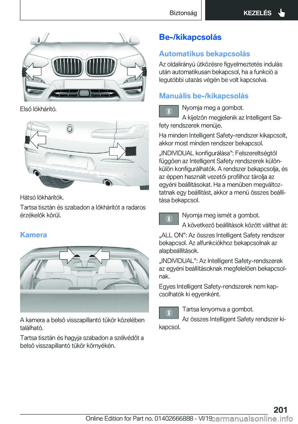 BMW X4 M 2020  Kezelési útmutató (in Hungarian) �E�l�s�