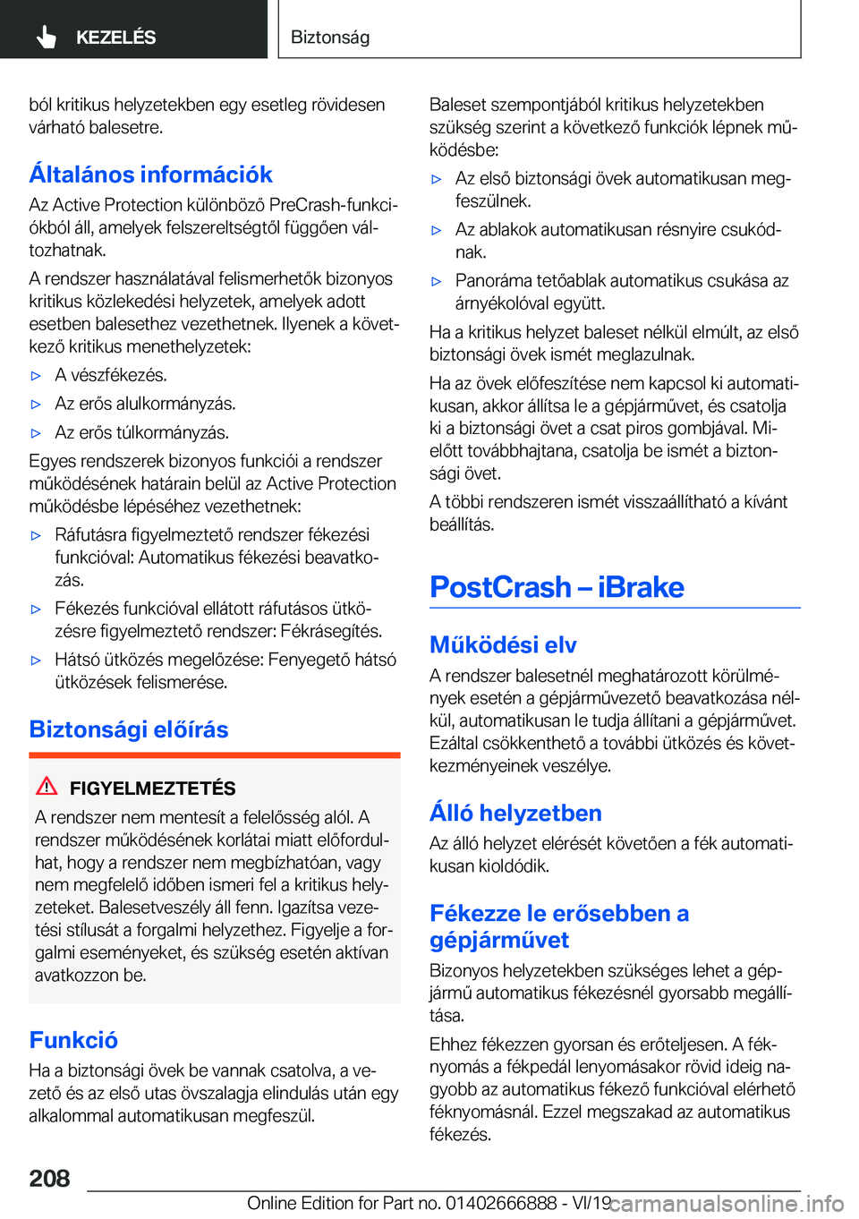 BMW X4 M 2020  Kezelési útmutató (in Hungarian) �b�