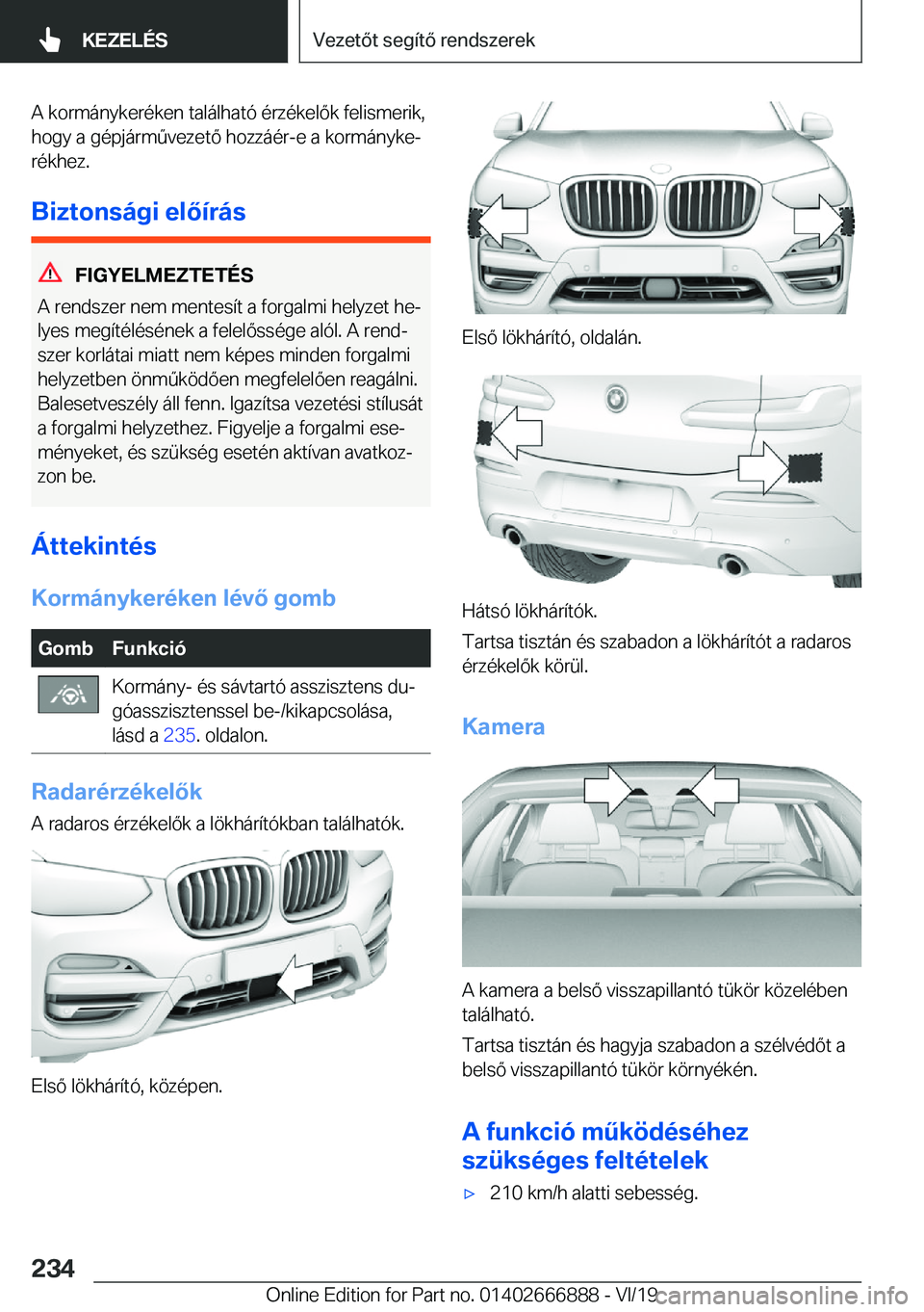 BMW X4 M 2020  Kezelési útmutató (in Hungarian) �A��k�o�r�m�