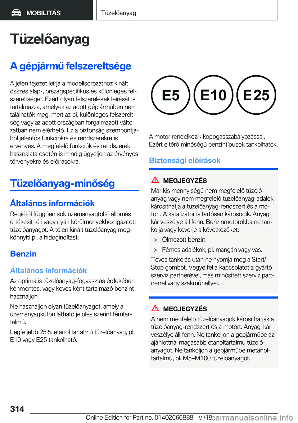 BMW X4 M 2020  Kezelési útmutató (in Hungarian) �T�