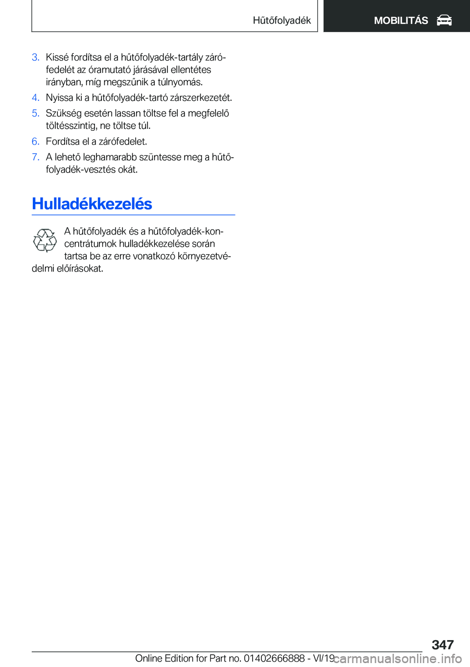 BMW X4 M 2020  Kezelési útmutató (in Hungarian) �3�.�K�i�s�s�