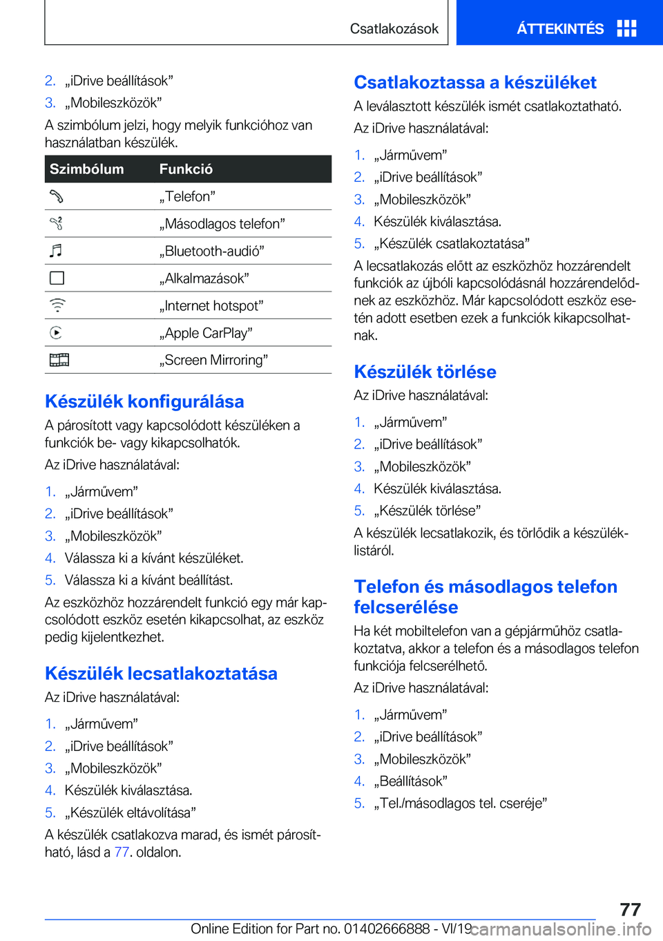 BMW X4 M 2020  Kezelési útmutató (in Hungarian) �2�.x�i�D�r�i�v�e��b�e�