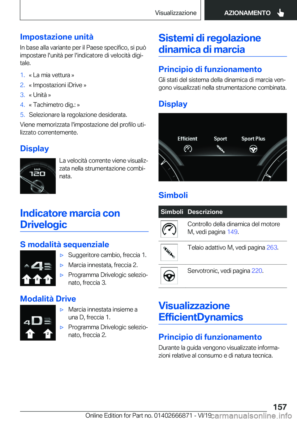 BMW X4 M 2020  Libretti Di Uso E manutenzione (in Italian) �I�m�p�o�s�t�a�z�i�o�n�e��u�n�i�t�
