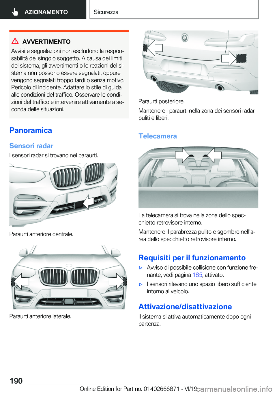 BMW X4 M 2020  Libretti Di Uso E manutenzione (in Italian) �A�V�V�E�R�T�I�M�E�N�T�O
�A�v�v�i�s�i��e��s�e�g�n�a�l�a�z�i�o�n�i��n�o�n��e�s�c�l�u�d�o�n�o��l�a��r�e�s�p�o�nª
�s�a�b�i�l�i�t�