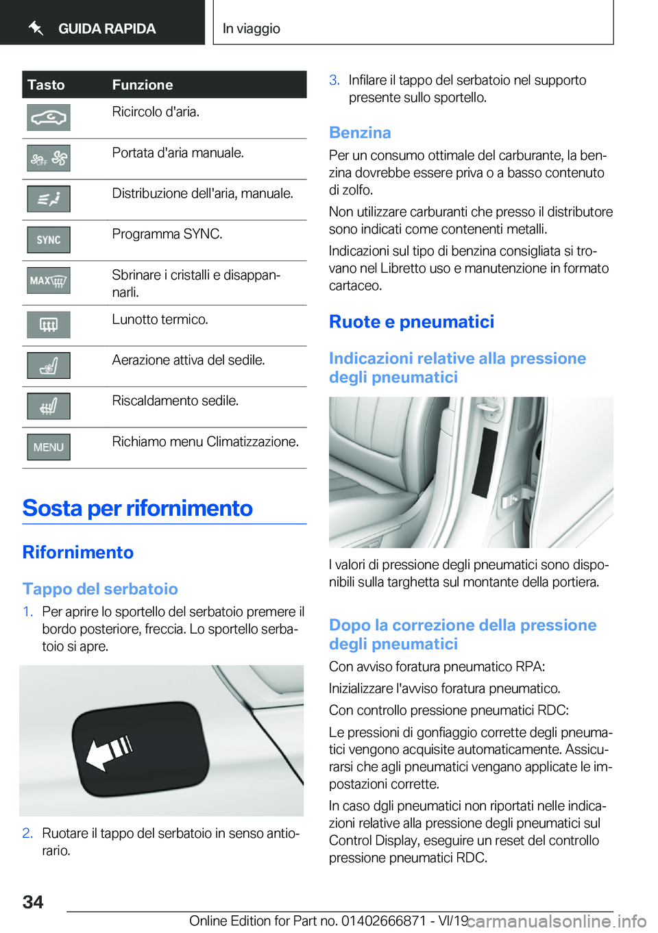 BMW X4 M 2020  Libretti Di Uso E manutenzione (in Italian) �T�a�s�t�o�F�u�n�z�i�o�n�e�R�i�c�i�r�c�o�l�o��d�'�a�r�i�a�.�P�o�r�t�a�t�a��d�'�a�r�i�a��m�a�n�u�a�l�e�.�D�i�s�t�r�i�b�u�z�i�o�n�e��d�e�l�l�'�a�r�i�a�,��m�a�n�u�a�l�e�.�P�r�o�g�r�a�m�m