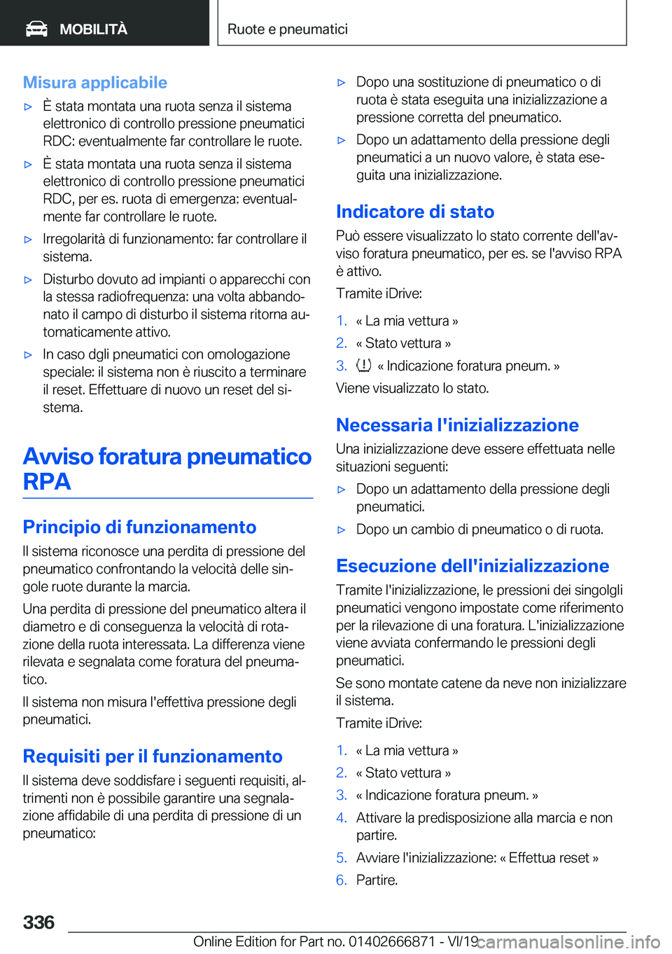 BMW X4 M 2020  Libretti Di Uso E manutenzione (in Italian) �M�i�s�u�r�a��a�p�p�l�i�c�a�b�i�l�e'x�