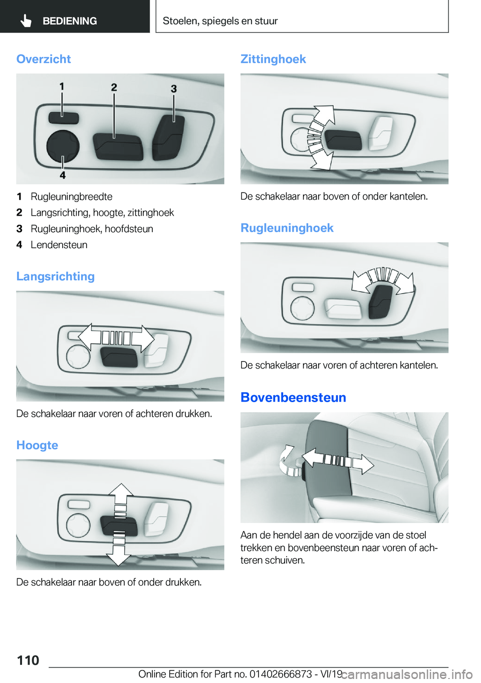 BMW X4 M 2020  Instructieboekjes (in Dutch) �O�v�e�r�z�i�c�h�t�1�R�u�g�l�e�u�n�i�n�g�b�r�e�e�d�t�e�2�L�a�n�g�s�r�i�c�h�t�i�n�g�,��h�o�o�g�t�e�,��z�i�t�t�i�n�g�h�o�e�k�3�R�u�g�l�e�u�n�i�n�g�h�o�e�k�,��h�o�o�f�d�s�t�e�u�n�4�L�e�n�d�e�n�s�t�e�u