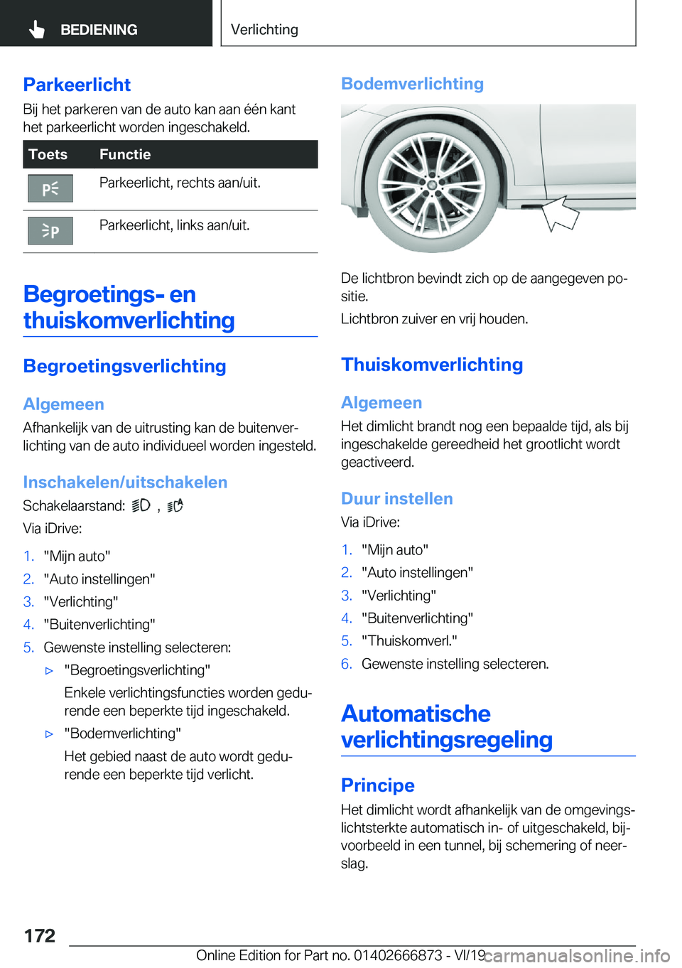 BMW X4 M 2020  Instructieboekjes (in Dutch) �P�a�r�k�e�e�r�l�i�c�h�t
�B�i�j��h�e�t��p�a�r�k�e�r�e�n��v�a�n��d�e��a�u�t�o��k�a�n��a�a�n��