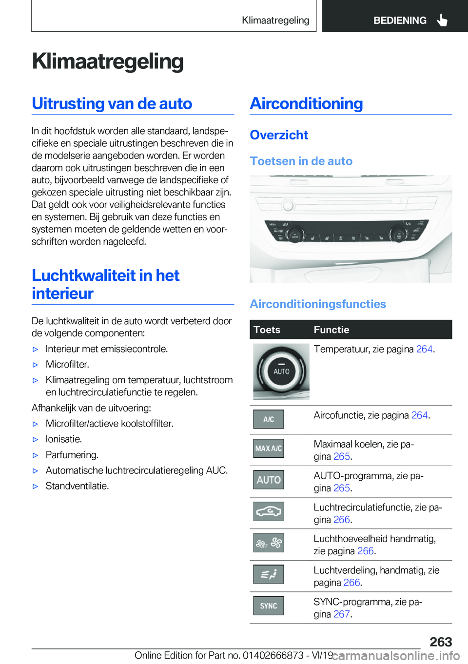 BMW X4 M 2020  Instructieboekjes (in Dutch) �K�l�i�m�a�a�t�r�e�g�e�l�i�n�g�U�i�t�r�u�s�t�i�n�g��v�a�n��d�e��a�u�t�o
�I�n��d�i�t��h�o�o�f�d�s�t�u�k��w�o�r�d�e�n��a�l�l�e��s�t�a�n�d�a�a�r�d�,��l�a�n�d�s�p�ej�c�i�f�i�e�k�e��e�n��s�p�e�