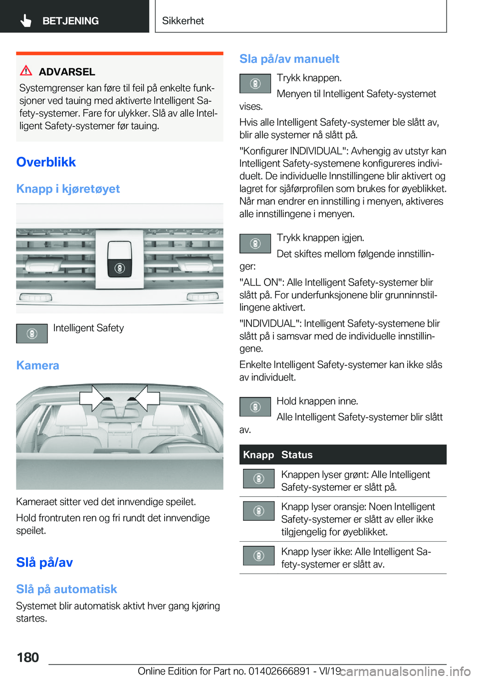 BMW X4 M 2020  InstruksjonsbØker (in Norwegian) �A�D�V�A�R�S�E�L
�S�y�s�t�e�m�g�r�e�n�s�e�r��k�a�n��f�