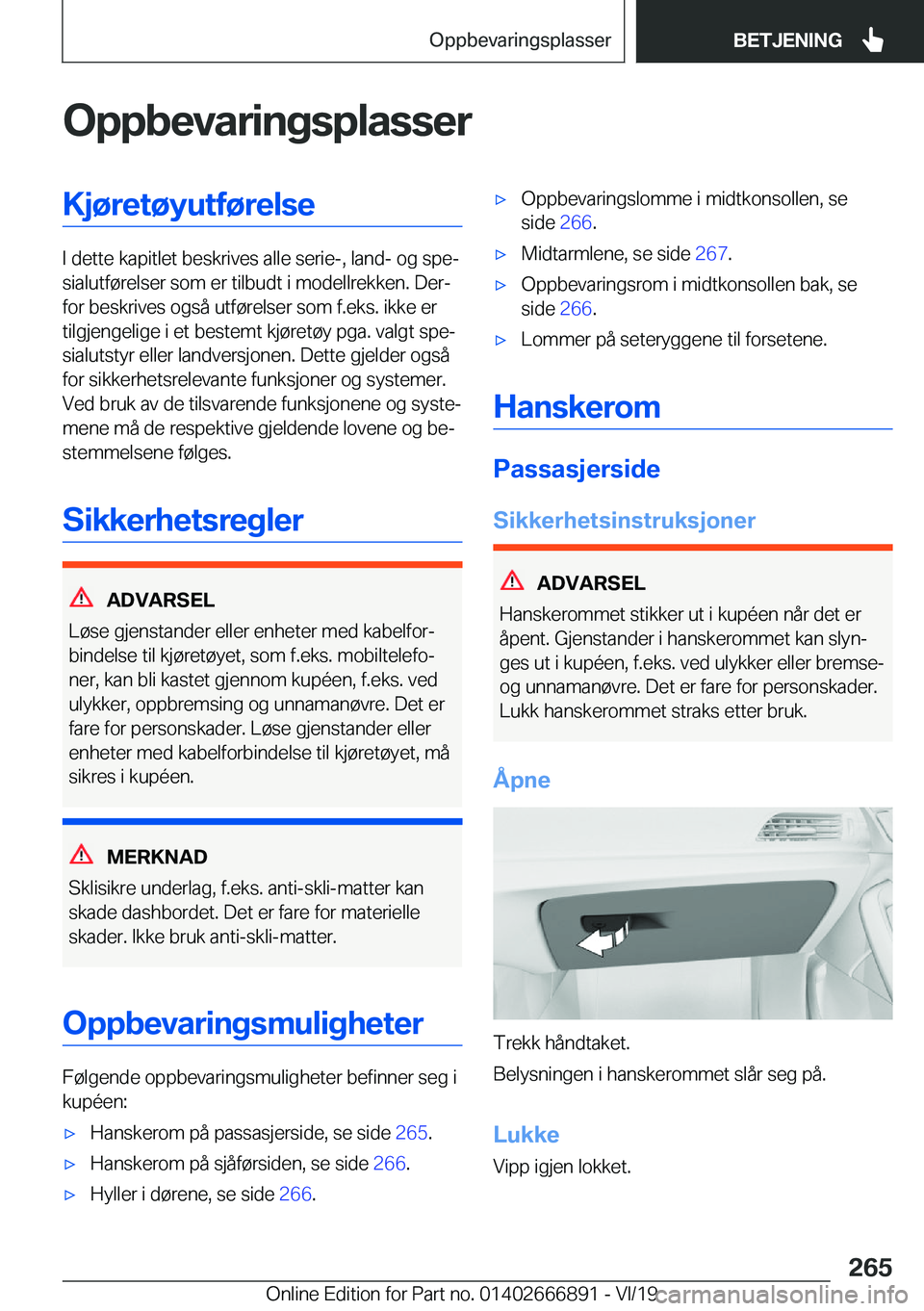BMW X4 M 2020  InstruksjonsbØker (in Norwegian) �O�p�p�b�e�v�a�r�i�n�g�s�p�l�a�s�s�e�r�K�j�