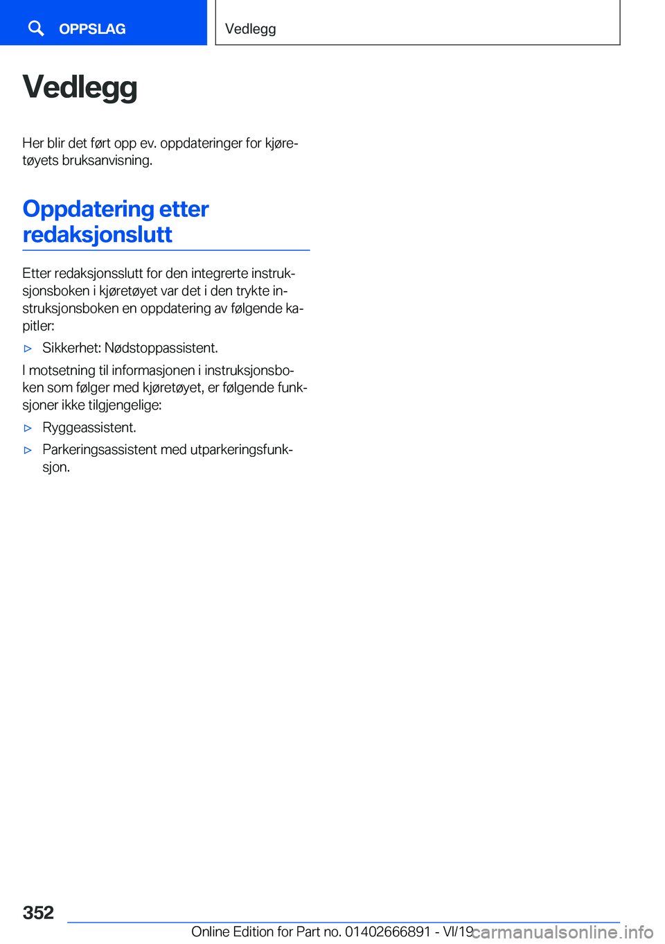 BMW X4 M 2020  InstruksjonsbØker (in Norwegian) �V�e�d�l�e�g�g�H�e�r��b�l�i�r��d�e�t��f�
