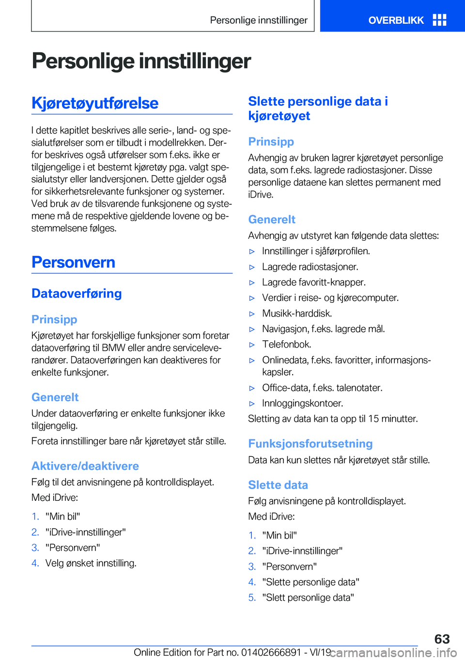 BMW X4 M 2020  InstruksjonsbØker (in Norwegian) �P�e�r�s�o�n�l�i�g�e��i�n�n�s�t�i�l�l�i�n�g�e�r�K�j�