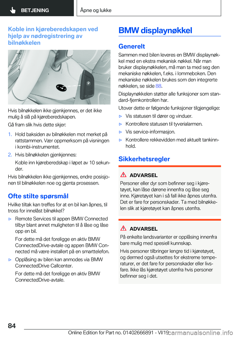 BMW X4 M 2020  InstruksjonsbØker (in Norwegian) �K�o�b�l�e��i�n�n��k�j�