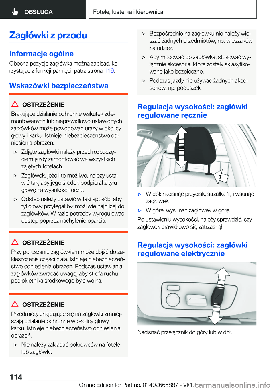 BMW X4 M 2020  Instrukcja obsługi (in Polish) �Z�a�g�ł�