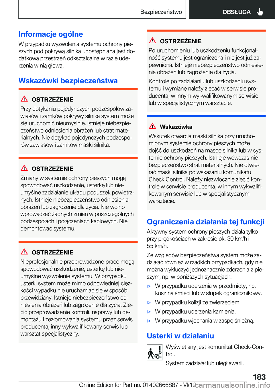 BMW X4 M 2020  Instrukcja obsługi (in Polish) �I�n�f�o�r�m�a�c�j�e��o�g�
