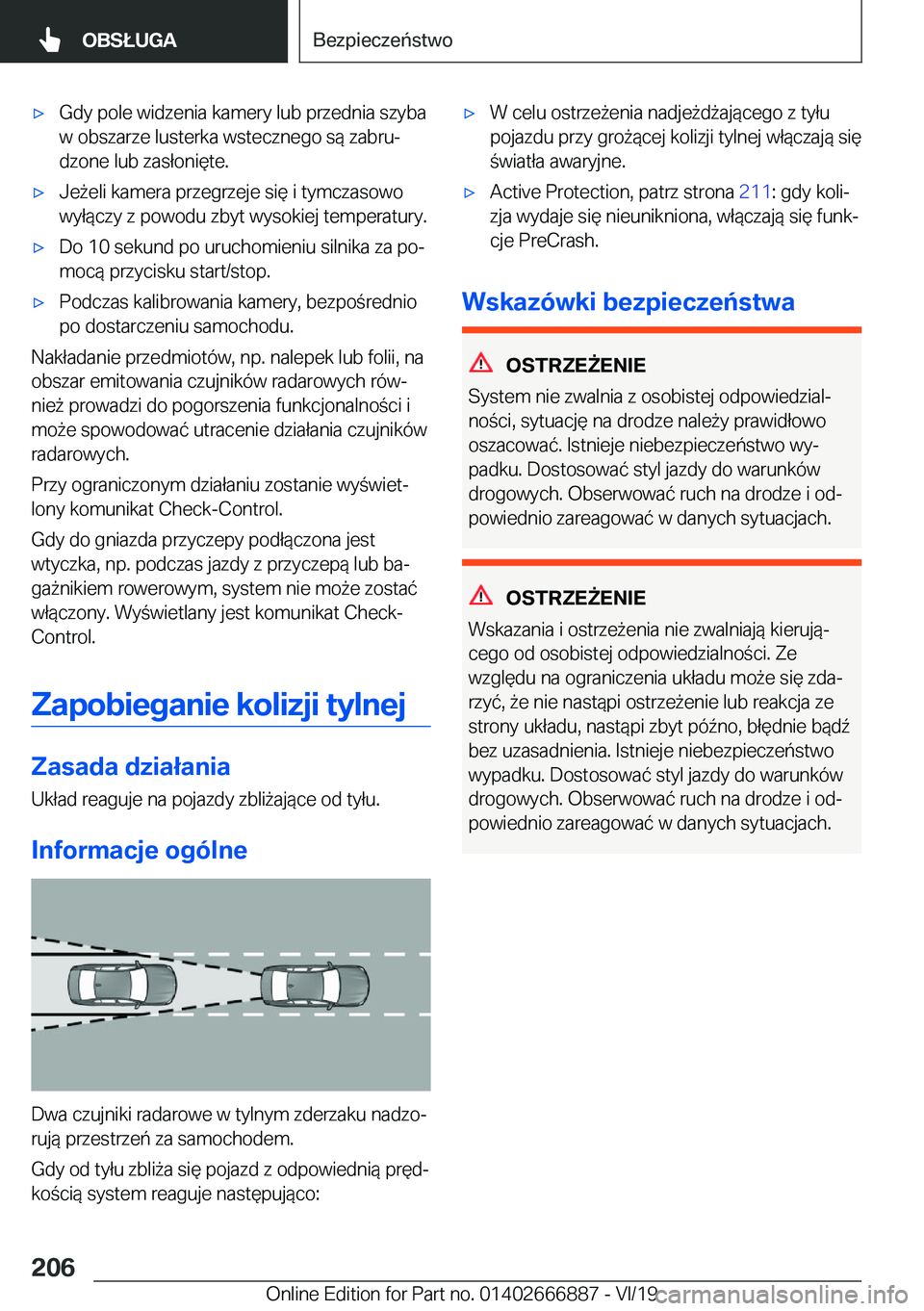 BMW X4 M 2020  Instrukcja obsługi (in Polish) 'x�G�d�y��p�o�l�e��w�i�d�z�e�n�i�a��k�a�m�e�r�y��l�u�b��p�r�z�e�d�n�i�a��s�z�y�b�a�w��o�b�s�z�a�r�z�e��l�u�s�t�e�r�k�a��w�s�t�e�c�z�n�e�g�o��s�