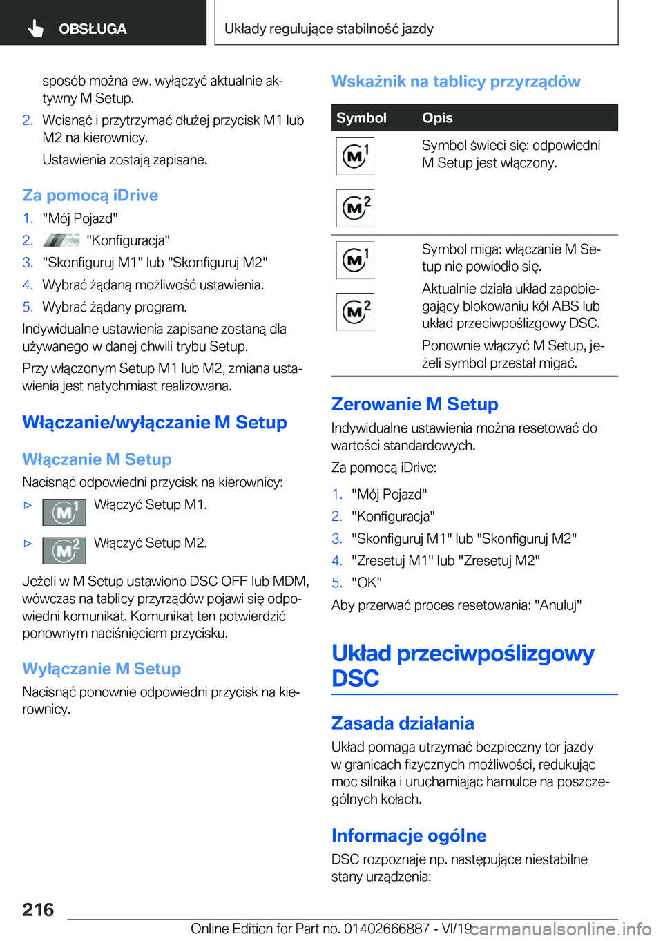 BMW X4 M 2020  Instrukcja obsługi (in Polish) �s�p�o�s�