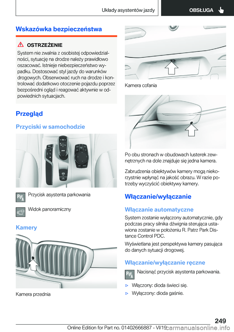 BMW X4 M 2020  Instrukcja obsługi (in Polish) �W�s�k�a�z�