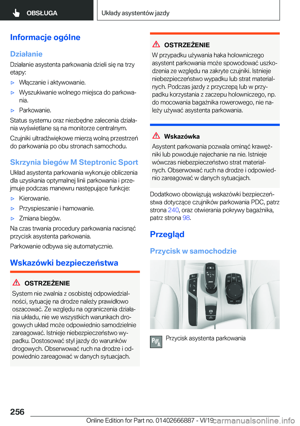 BMW X4 M 2020  Instrukcja obsługi (in Polish) �I�n�f�o�r�m�a�c�j�e��o�g�