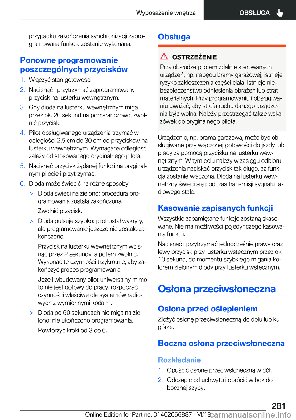 BMW X4 M 2020  Instrukcja obsługi (in Polish) �p�r�z�y�p�a�d�k�u��z�a�k�o�