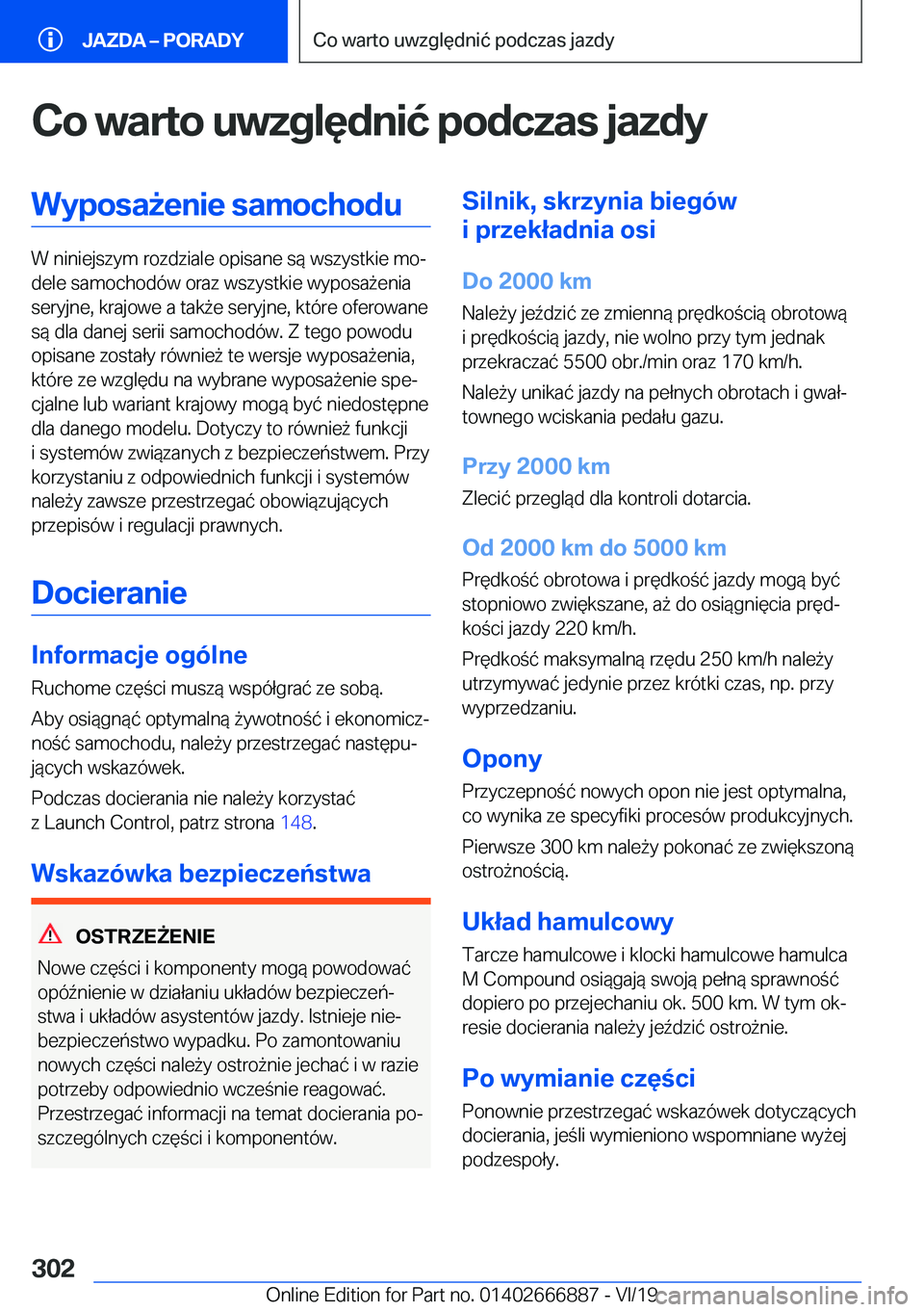 BMW X4 M 2020  Instrukcja obsługi (in Polish) �C�o��w�a�r�t�o��u�w�z�g�l�