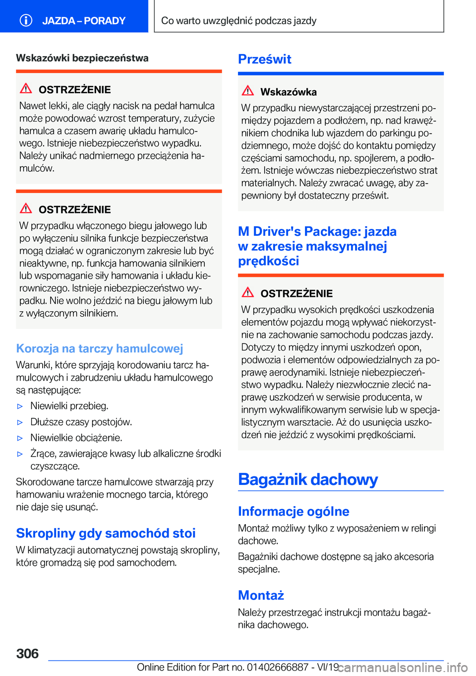 BMW X4 M 2020  Instrukcja obsługi (in Polish) �W�s�k�a�z�