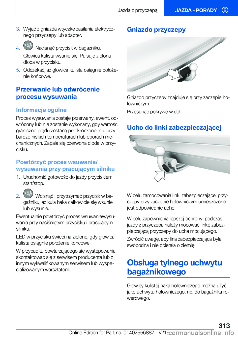 BMW X4 M 2020  Instrukcja obsługi (in Polish) �3�.�W�y�j�