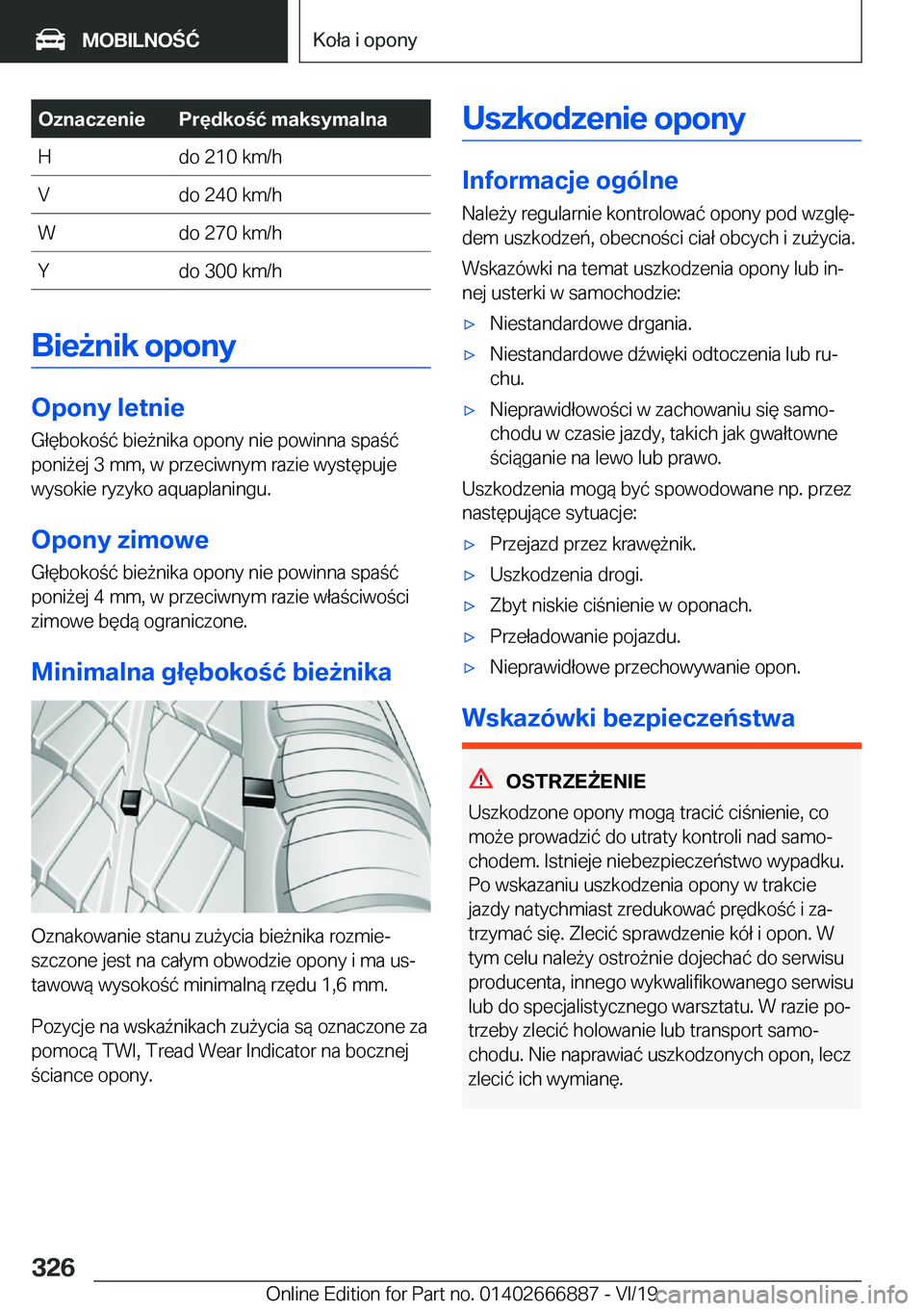 BMW X4 M 2020  Instrukcja obsługi (in Polish) �O�z�n�a�c�z�e�n�i�e�P�r�