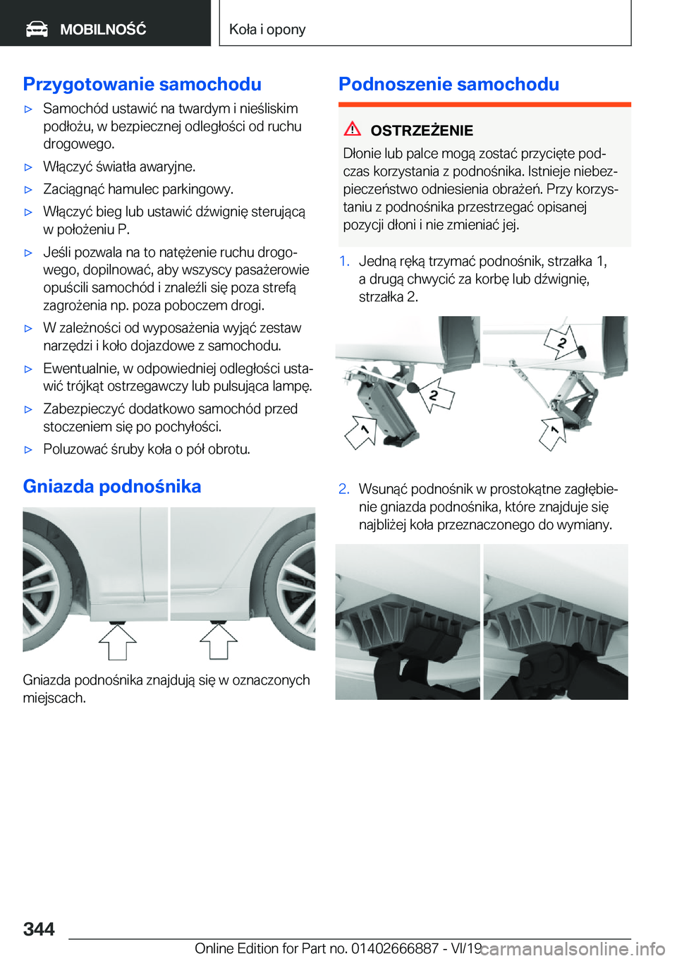 BMW X4 M 2020  Instrukcja obsługi (in Polish) �P�r�z�y�g�o�t�o�w�a�n�i�e��s�a�m�o�c�h�o�d�u'x�S�a�m�o�c�h�