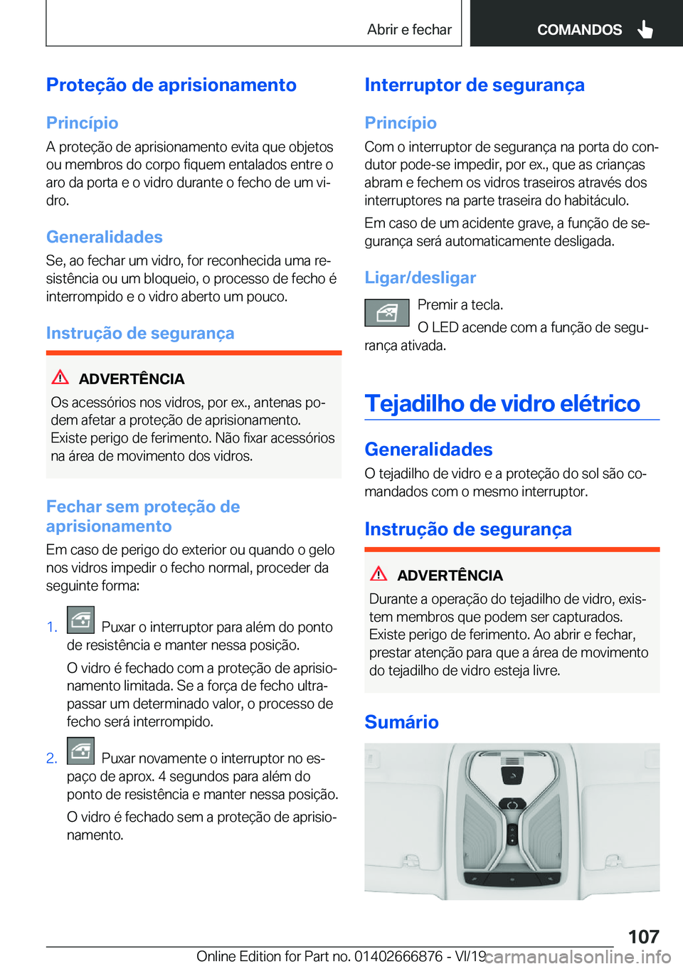 BMW X4 M 2020  Manual do condutor (in Portuguese) �P�r�o�t�e�
