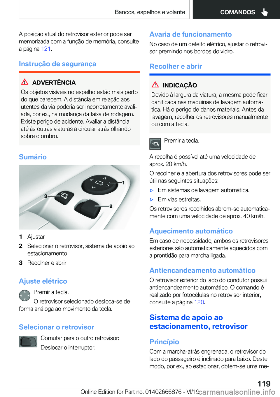 BMW X4 M 2020  Manual do condutor (in Portuguese) �A��p�o�s�i�