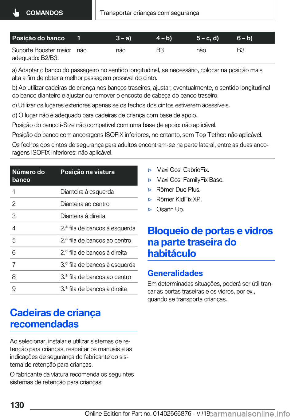 BMW X4 M 2020  Manual do condutor (in Portuguese) �P�o�s�i�