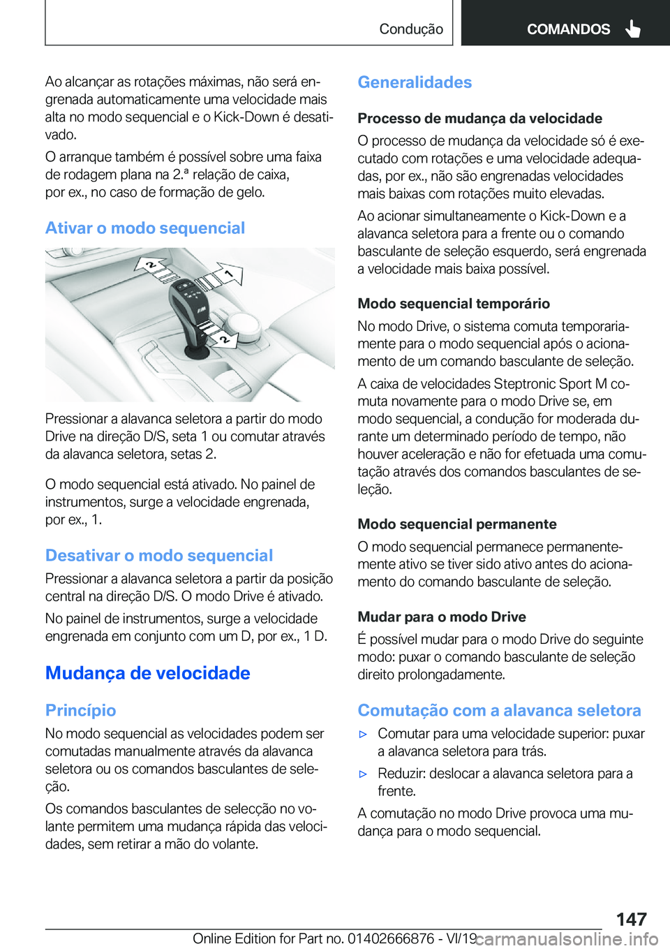 BMW X4 M 2020  Manual do condutor (in Portuguese) �A�o��a�l�c�a�n�