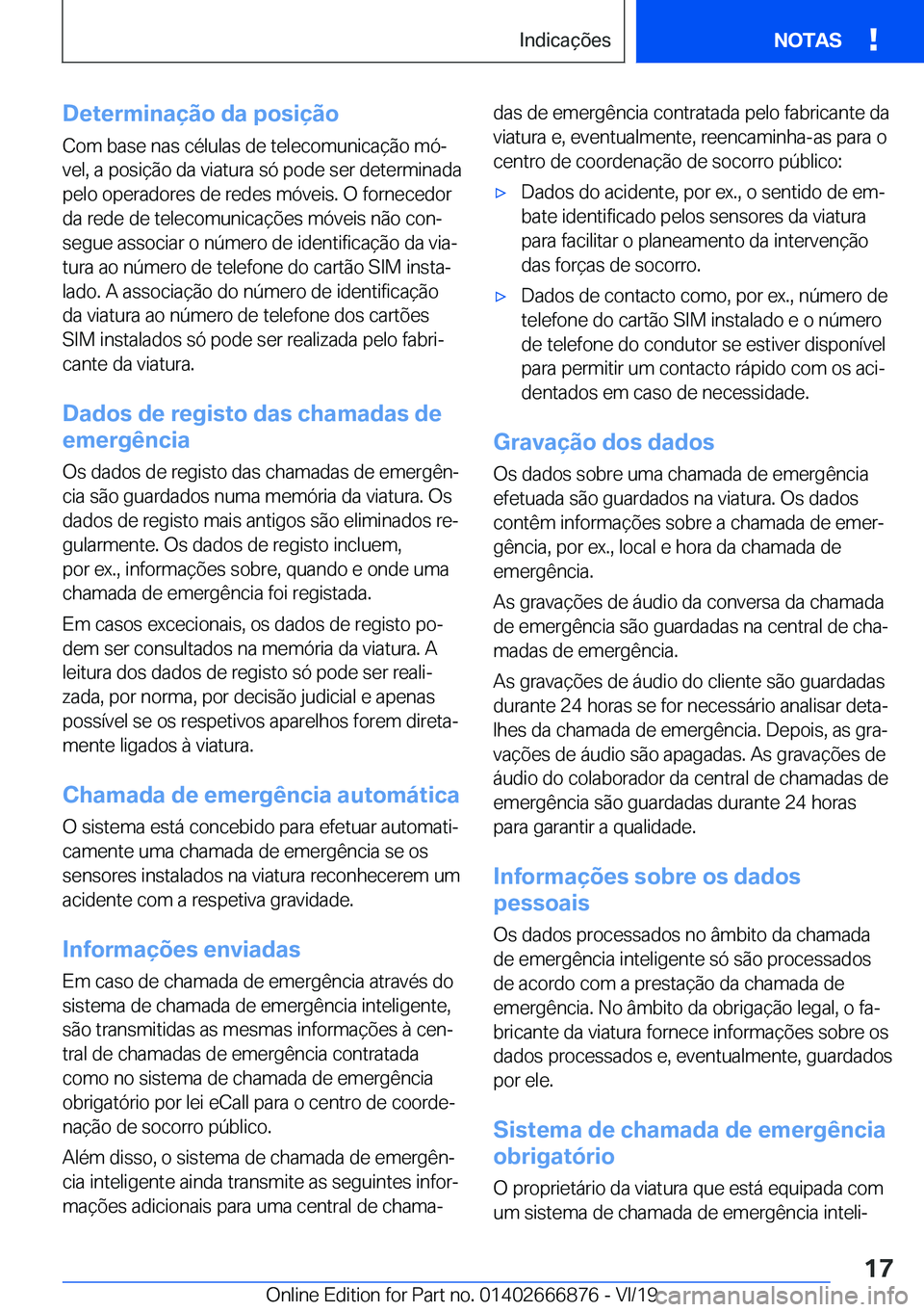 BMW X4 M 2020  Manual do condutor (in Portuguese) �D�e�t�e�r�m�i�n�a�