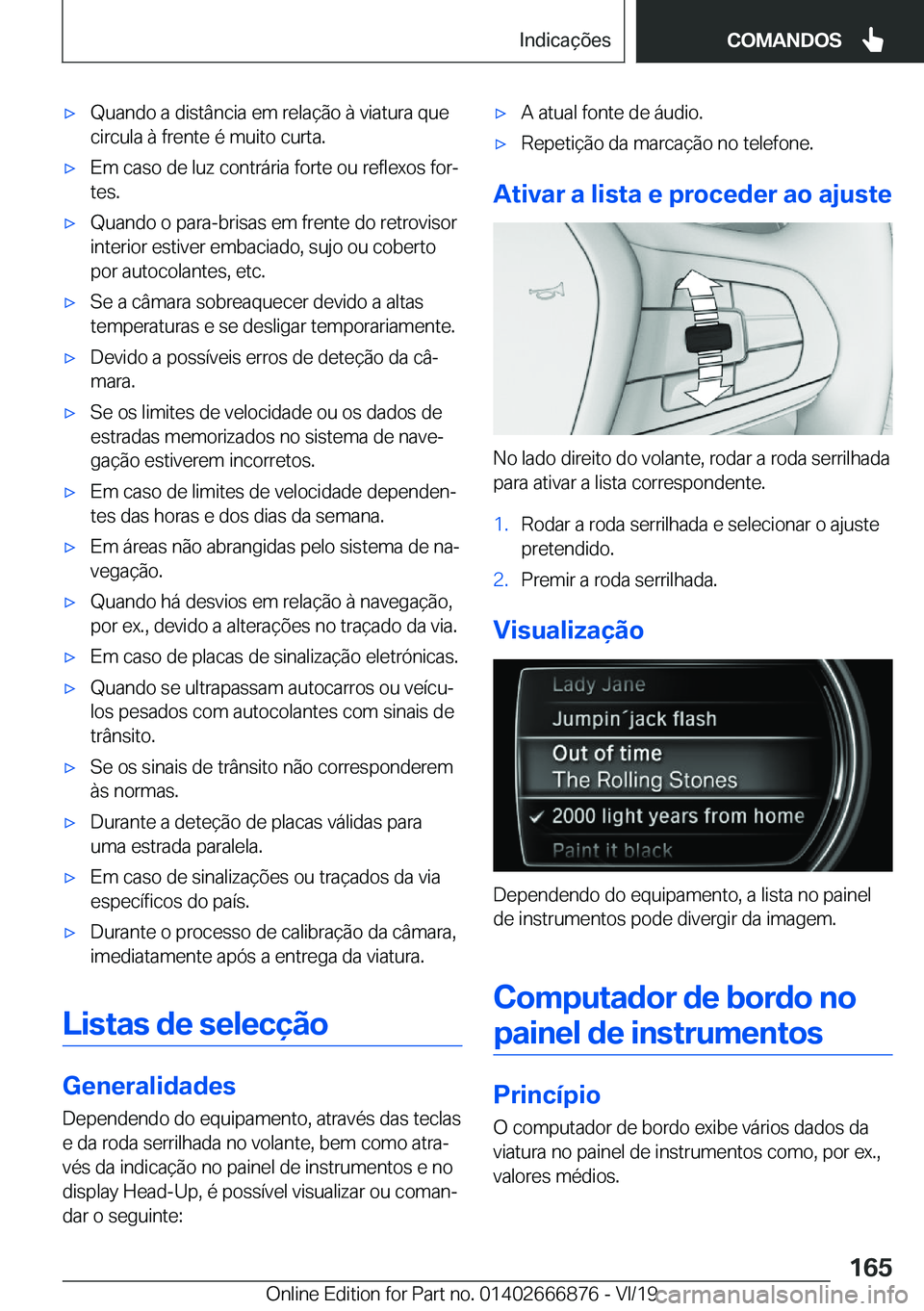 BMW X4 M 2020  Manual do condutor (in Portuguese) 'x�Q�u�a�n�d�o��a��d�i�s�t�â�n�c�i�a��e�m��r�e�l�a�
