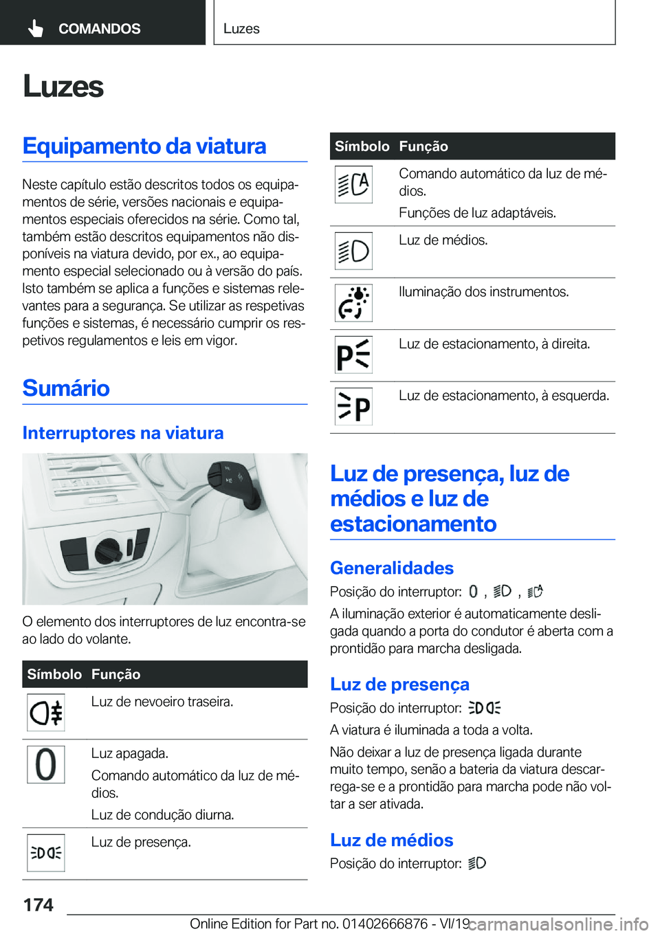 BMW X4 M 2020  Manual do condutor (in Portuguese) �L�u�z�e�s�E�q�u�i�p�a�m�e�n�t�o��d�a��v�i�a�t�u�r�a
�N�e�s�t�e��c�a�p�