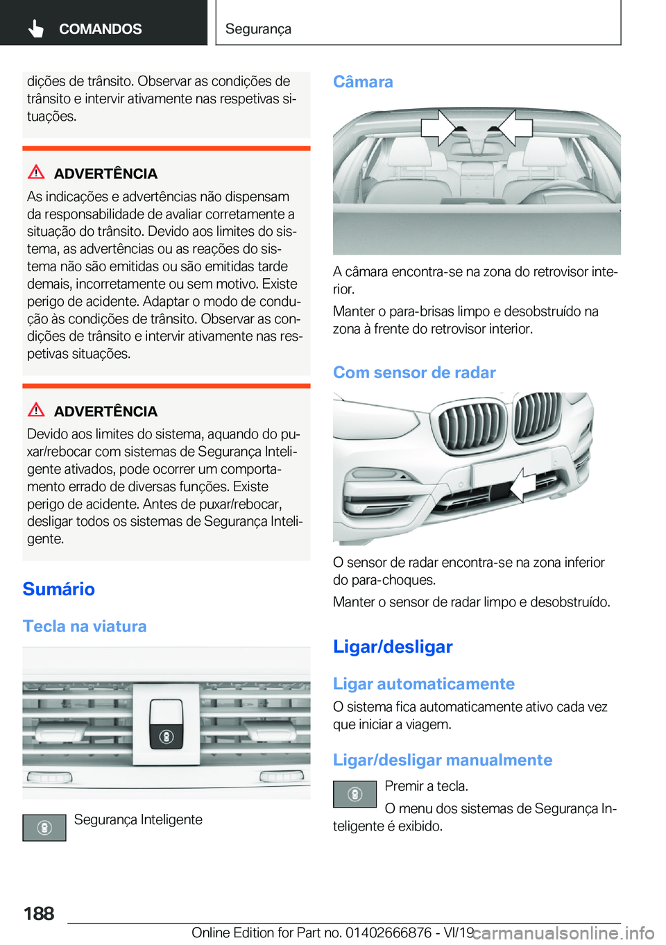 BMW X4 M 2020  Manual do condutor (in Portuguese) �d�i�