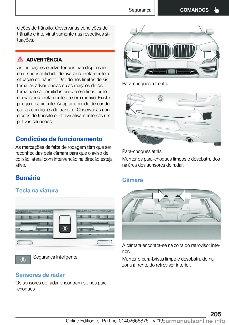 BMW X4 M 2020  Manual do condutor (in Portuguese) �d�i�