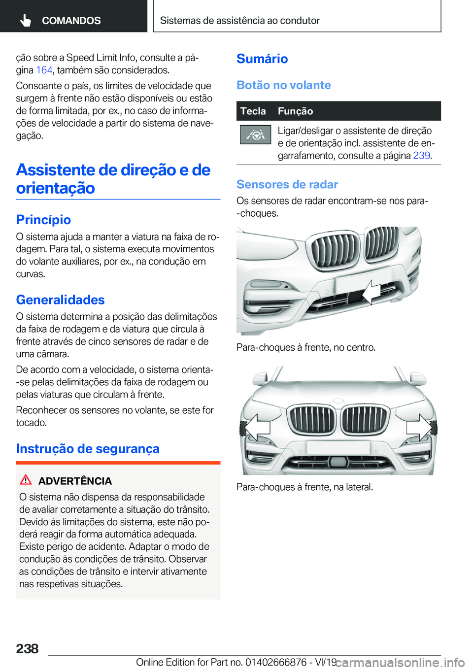 BMW X4 M 2020  Manual do condutor (in Portuguese) �