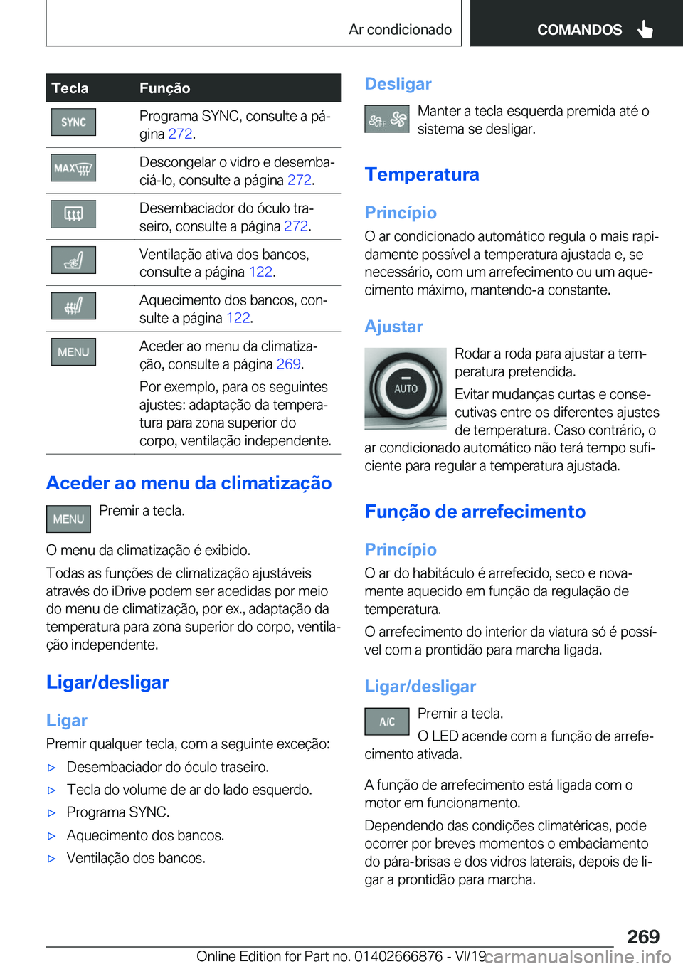 BMW X4 M 2020  Manual do condutor (in Portuguese) �T�e�c�l�a�F�u�n�