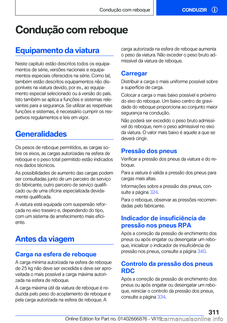BMW X4 M 2020  Manual do condutor (in Portuguese) �C�o�n�d�u�